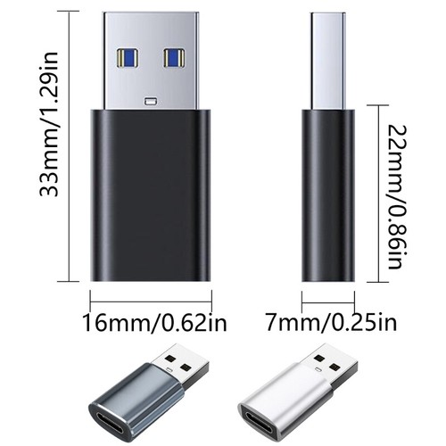 Short USB Type C Female Device To USB3.0 Male Adapter OTG Connectors - Picture 8 of 11