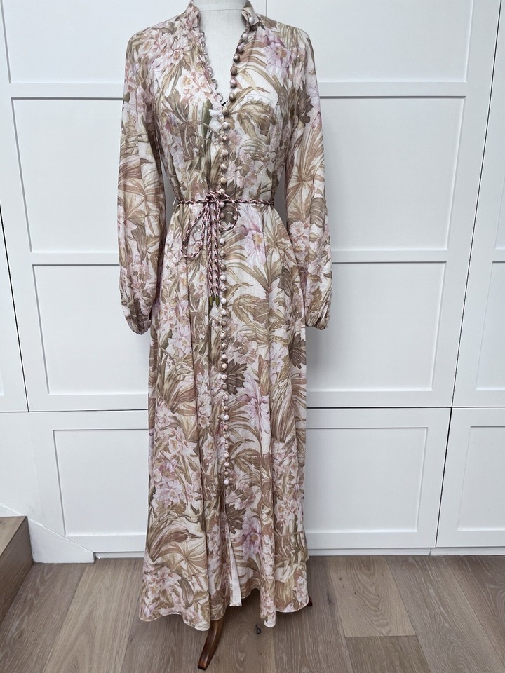 Zimmermann Andie Billow Linen Dress 0 eBay