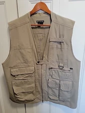 Men's XL 5.11 Tactical Vest Conceal Carry Beige Khaki 100% Cotton, 80001