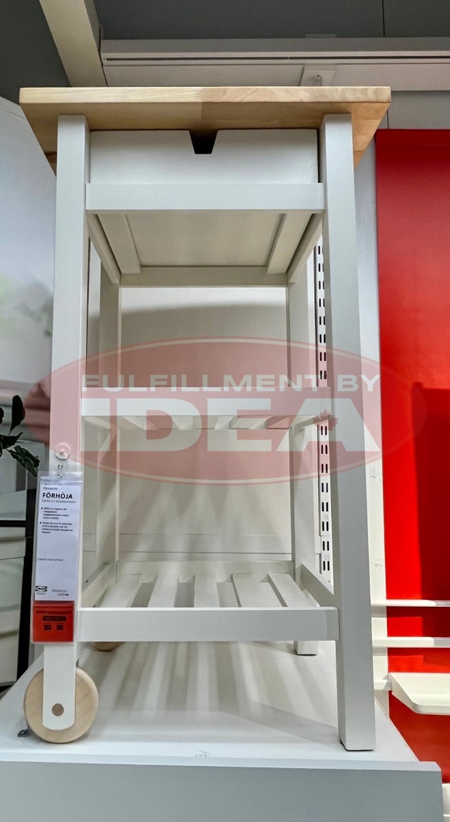 Brand New IKEA FORHOJA White Kitchen Cart 53X43 Cm (20 7 Brand New IKEA FORHOJA White Kitchen Cart 53X43 Cm (20 7