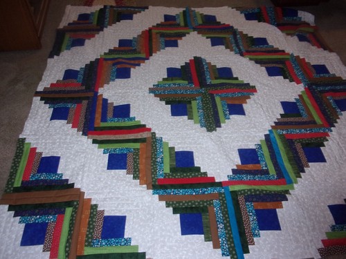 UNFINISHED HANDMADE QUILT TOP IS APPROX 72 X 72 inches IN SIZE