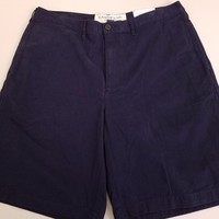 Land's End Chino Shorts Men's Size 36 Navy Blue Traditional Fit G372 Land's End Chino Shorts Men's Size 36 Navy Blue Traditional Fit G372