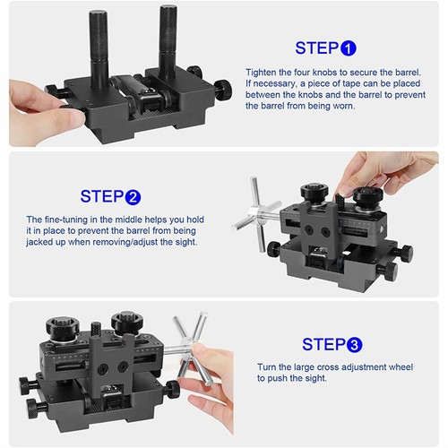 Universal Front&Rear Sight Pusher Tool Handgun Sight Adjust for 1911 Glock Sig - Picture 30 of 42
