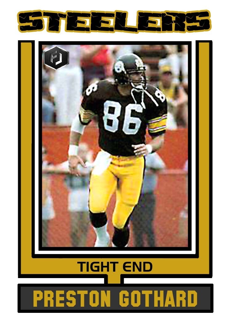 ACEO PRESTON GOTHARD PITTSBURGH STEELERS CUSTOM HAND MADE ART CARD