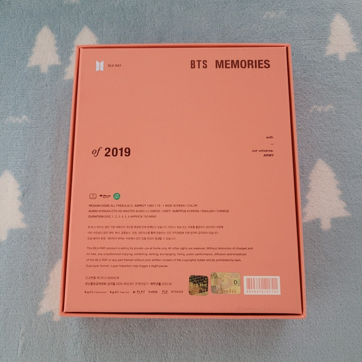 BTS MEMORIES OF 2019 BLU-RAY Official [No Photo Card](1 | eBay