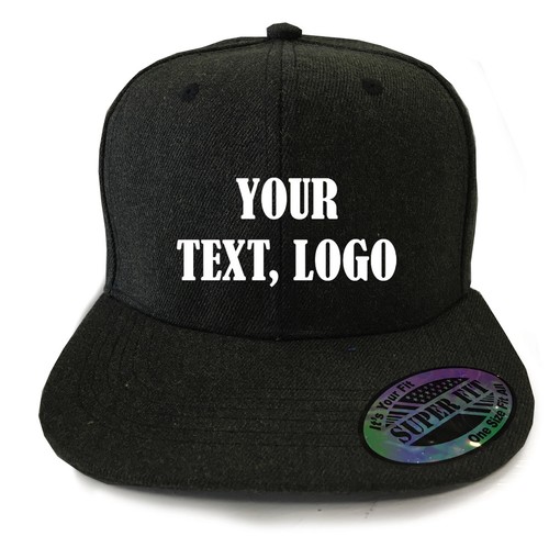 Nuevo Texto Impreso Logotipo Personalizado Billete Plano Premium Snapback Sombrero Gorra - Imagen 2 de 20