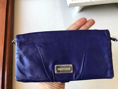 Oroton Purple Leather Purse 47 Clutch Bag Accessories Oroton Purple Leather Purse Clutch Bag