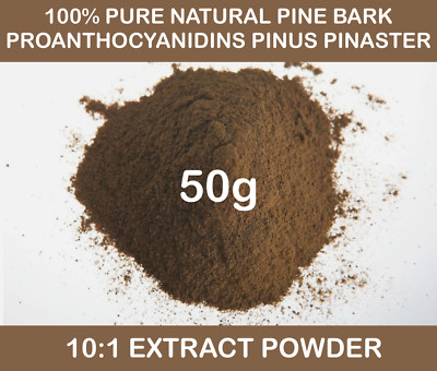 100% REINE NATÜRLICHE KIEFERNRINDE PROANTHOCYANIDINE PINUS 10:1 EXTRAKT PULVER - 50g