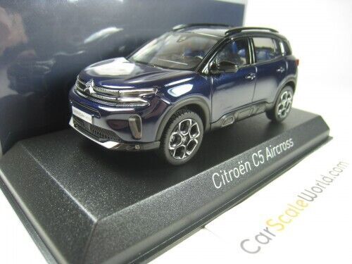 Miniature Citroën C5 Aircross 2022 - 1:43 Norev - Bleu Foncé - Modèle Die-cast Métal - 10cm