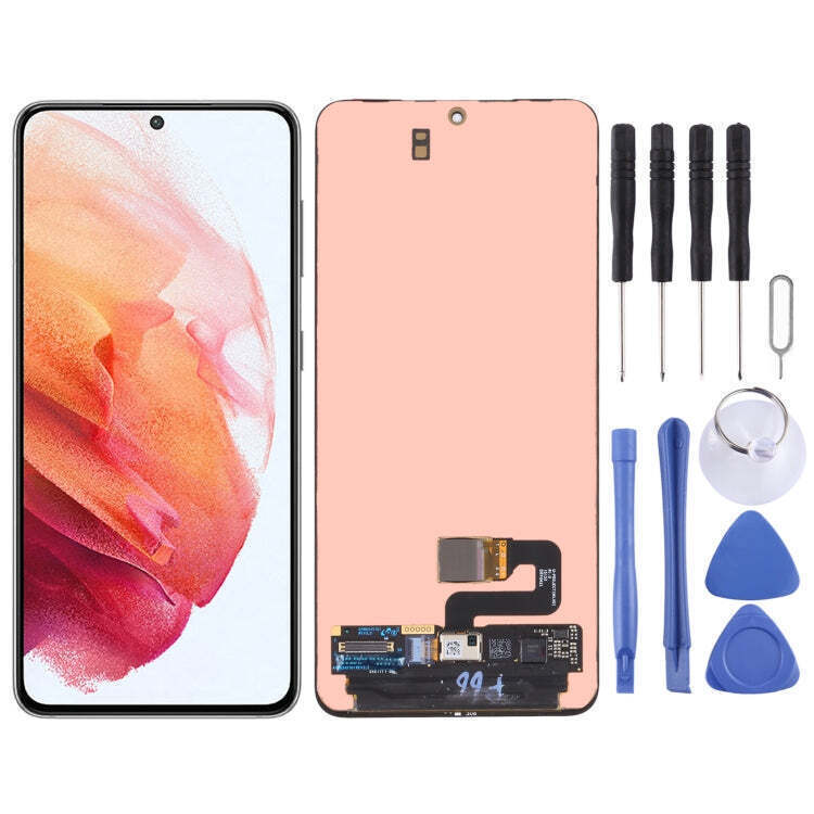Schermo OLED Per Galaxy S21 5G (SM-G991B) Con Telaio E Strumenti – Supporta Impronta Digitale