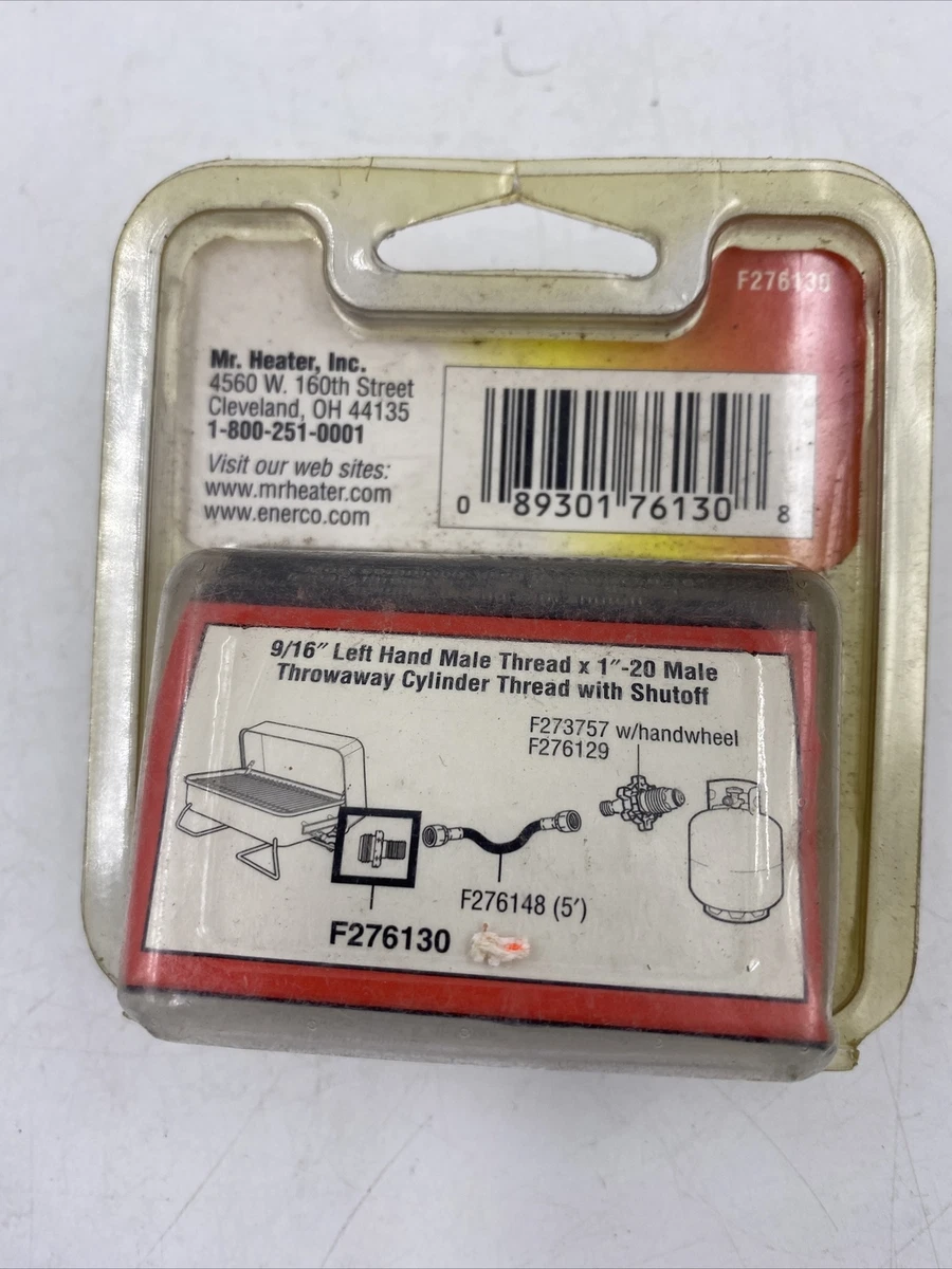 MR. HEATER PROPANE FITTING (F276130) Cylinder Adapter 9/16” LH Male Thread  NEW | eBay