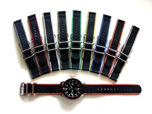NATO ® EDGE™ 2pc Military strap Heavy Nylon UTC Sport Dive watch band IW SUISSE - Picture 11 of 21