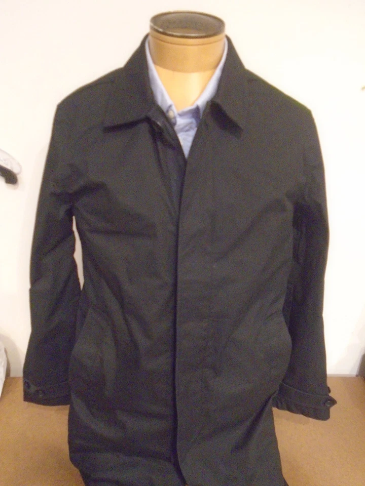 Jack Spade Cotton Blend Trench Coat Rain Coat NWT Small $398 Black  - Image 3 of 4