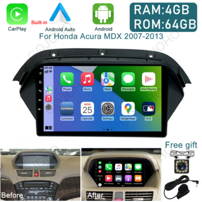 64GB For 2007-2013 Honda Acura MDX Radio Apple CarPlay Android 13 Car Stereo GPS