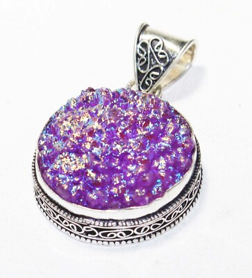 Titanium Druzy Handmade Gemstone Pendant Jewelry Pendant Size 1.5 Inches