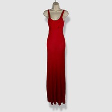 Jacquemus Women's Red Rib-Knit D-Ring Belt La Robe Maille Tank Dress Size 38
