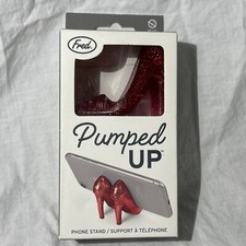 Pumped Up Cell Phone Stand By Fred Red Glitter High Heels New