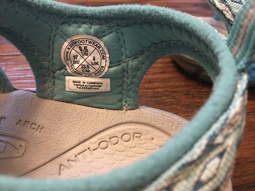 Keen Newport Water Sport Sandal Women size 6.5 Narrow Aqua Diamond Pattern - Picture 6 of 6