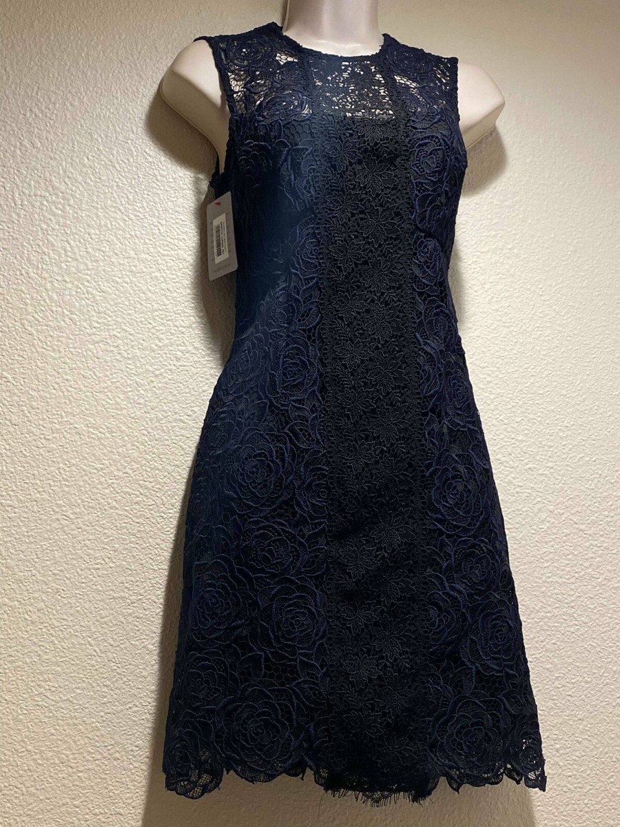 Nanette - Lepore Women's Dress Navy Lace Overlay Size 2 $395 NWT #57 | eBay