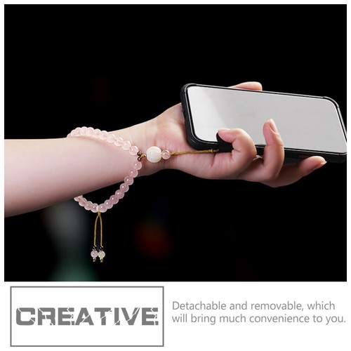 Chaîne De Téléphonie Mobile En Cristal Rose Dames Charme Téléphone - Zdjęcie 9 z 12