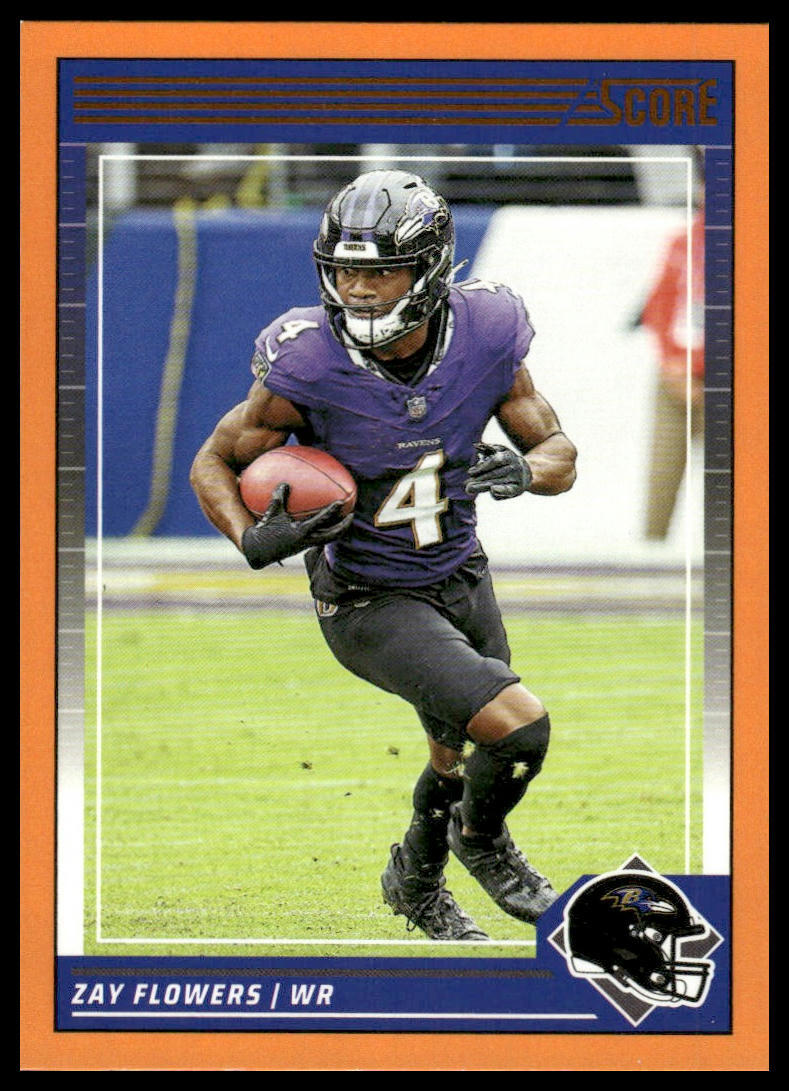 2024 Score #23 Zay Flowers Orange Baltimore Ravens | eBay