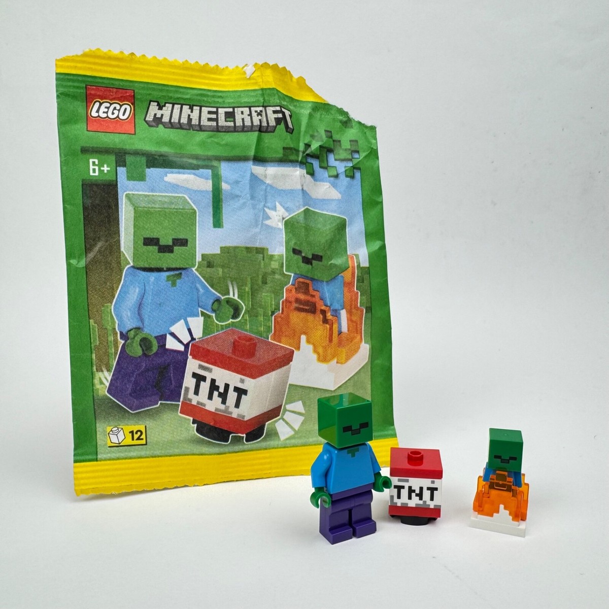 LEGO Minecraft Zombie with Baby Zombie TNT **USED** UK