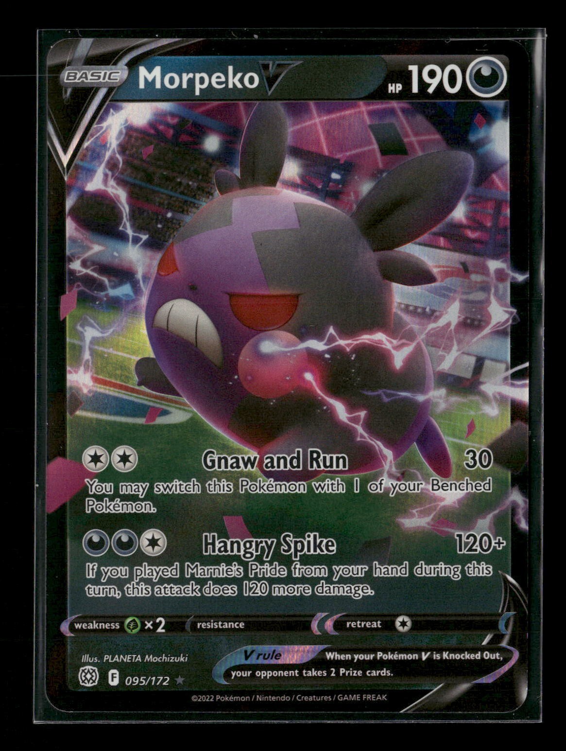 Morpeko V 095/172 Brilliant Stars Holo Pokemon Card NM