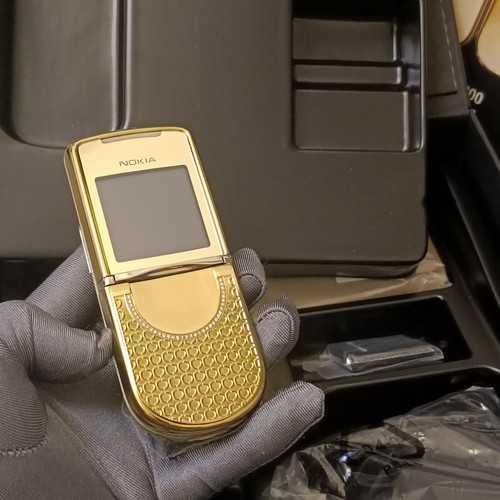 LUXURY Nokia 8800 Sirocco Gold Diamonds Edition 8800d Unlocked 2G GSM Cell Phone - Afbeelding 4 van 22