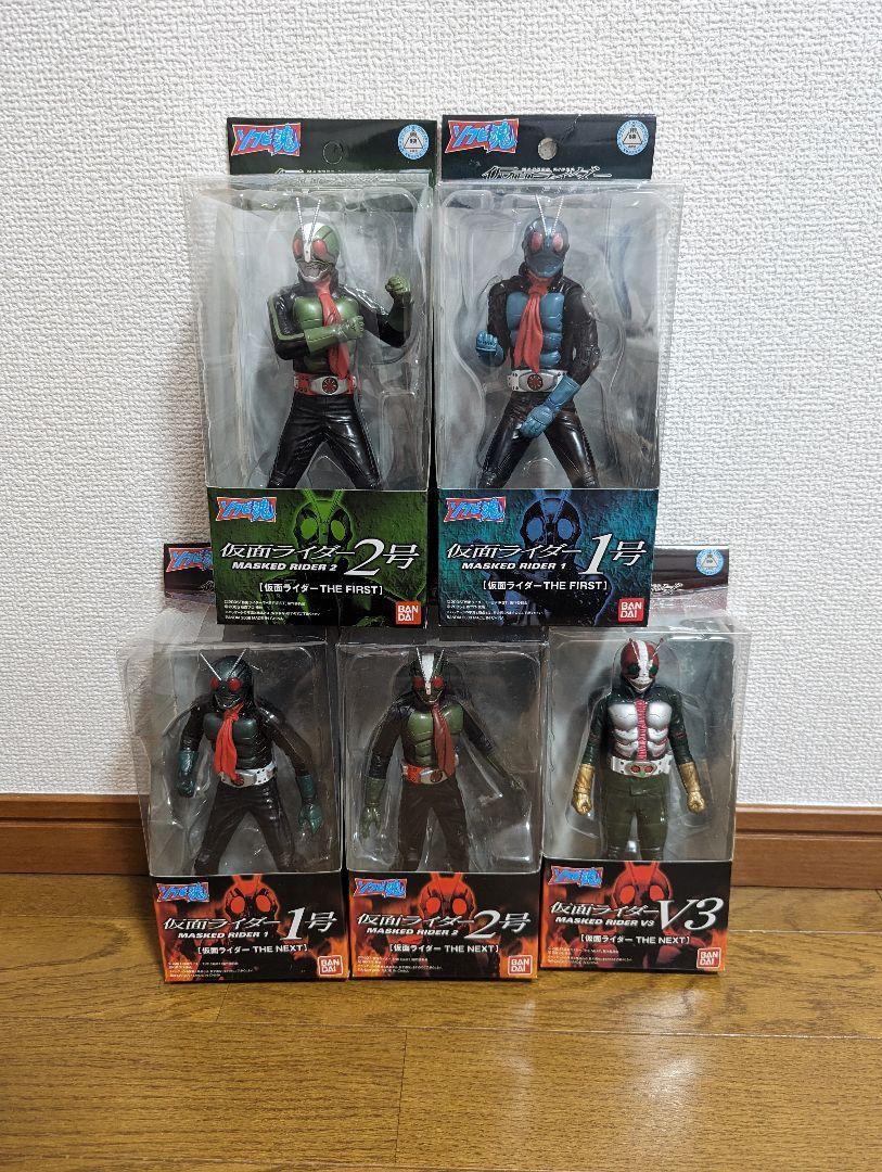 MASKED RIDER No.1 スーパソフトビニールフィギュア Kamen Rider Masked No.1 No.2 V3 Soft Vinyl Figure Spirits 5p set