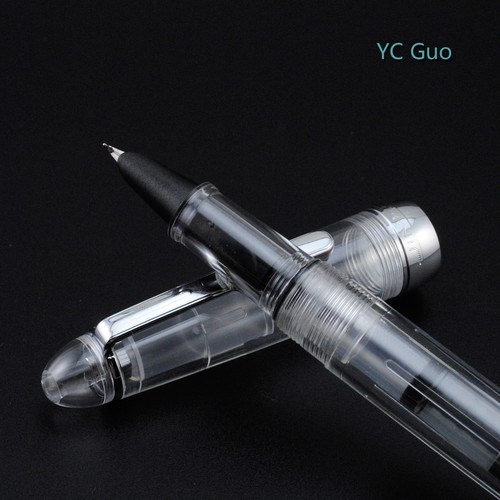 Jinhao 992 penna stilografica calligrafia trasparente tappo a vite pennino con cappuccio 6 colori - Foto 9 di 15