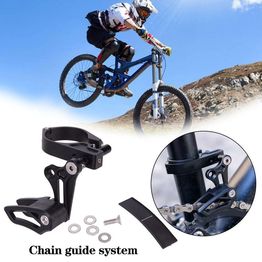 MTB Bicycle Chain Guide Drop Catcher Clamp Mount Adjustable For Mountain Bike