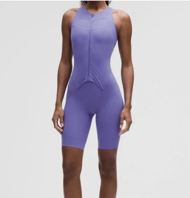 Lululemon SenseKnit Running One-Piece Purple Jumpsuit Zip Quick Dry Sleeveless
