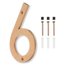 Gold 8 Inch House Numbers 6 House Address Numbers Sign Large Floating for Door