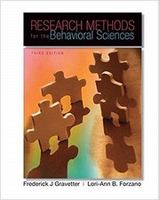 Research Methods for the Behavioral Sciences Forzano Gravetter