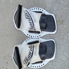 Hyperlite Wakeboard Bindings TeamBoot Adjustable White Pair Universal Open Toe