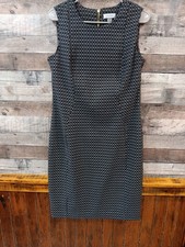 Calvin Klein Women's Sleeveless Pencil Dress, Black&Gray Geometric Design, Sz 10