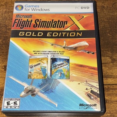 Microsoft Flight Simulator X Gold Edition PC DVD 3 Disc w/ Manuals