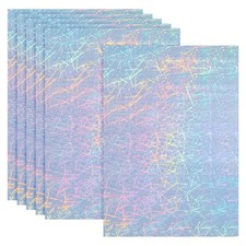 12x8in Printable Holographic Sticker Paper 6 Sheets Straw Weave Pattern