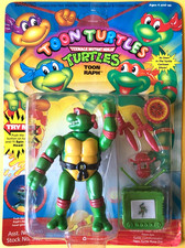 TMNT - TOON TURTLES  RAPH ..    1992 Playmates - unopened MOC - fun toon action