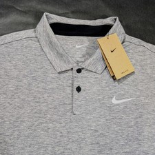 Nike Dri-FIT Tour Heathered Gray Golf Polo Shirt Men's Size 2XL Gray