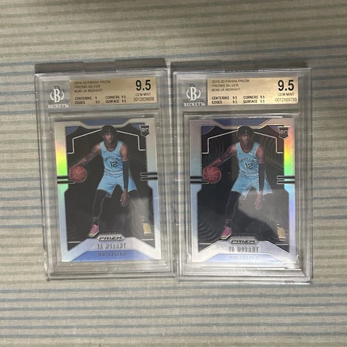 Panini 2019-20 Prizm Ja Morant Prizm Silver #249 Rookie BGS 9.5 Lot 2