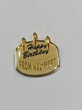 Walmart Lapel Pin Happy Birthday From Wal*Mart 