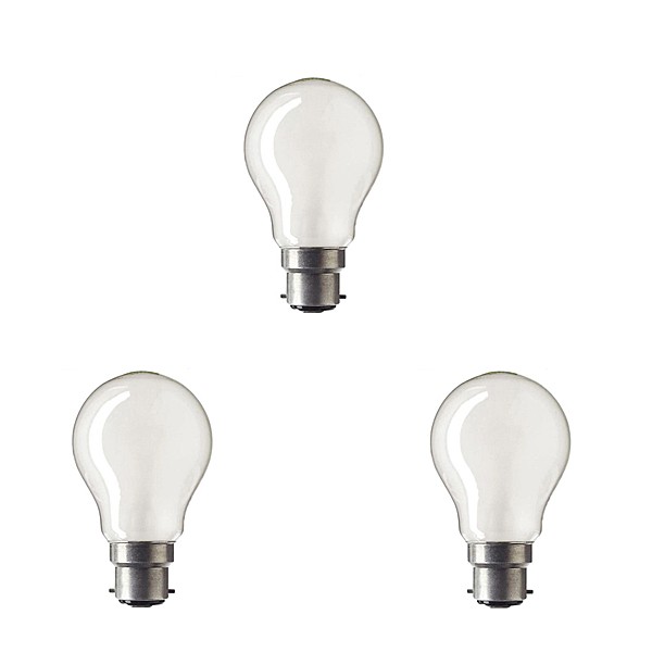 3x GLS Light Bulb 240V 100W B22D Pearl