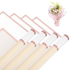 Pack of 20 Flower Wrapping Paper 57cm/22 Inch Creamy Yellow Packaging Paper
