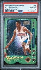1996 SKYBOX PREMIUM NEW EDITIONS #5 ALLEN IVERSON ROOKIE RC PSA 8