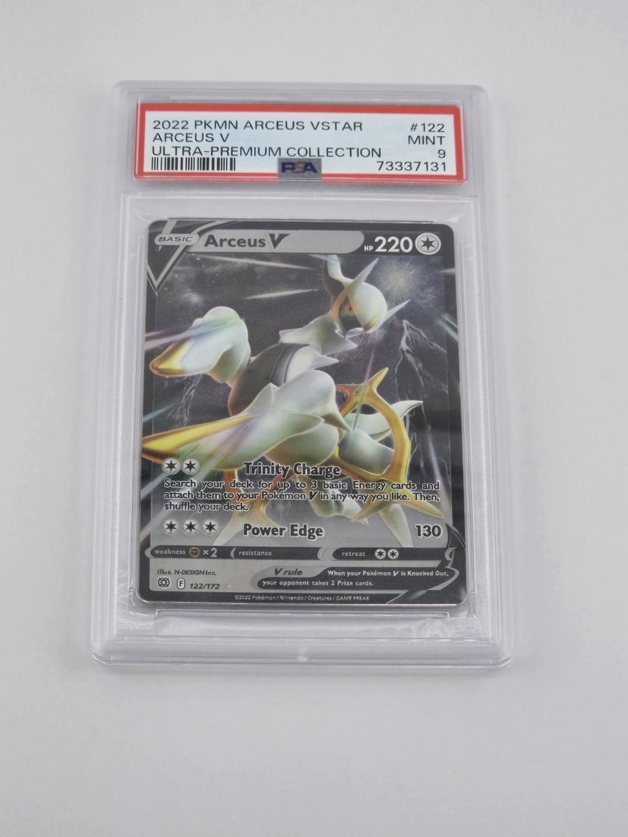 pokemon arceus metal card Pokemon METAL Arceus VSTAR Ultra Premium Collection UPC 122 Arceus V PSA 9  MINT