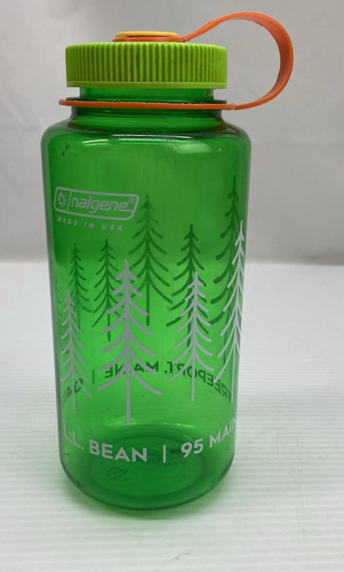 LL Bean Nalgene Wide Mouth Water Bottle Green Forest 32oz 10