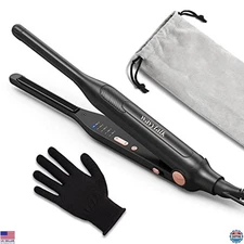 Wavytalk 3/10" Mini Flat Iron - Perfect Straightener for Short Hair & Bangs!