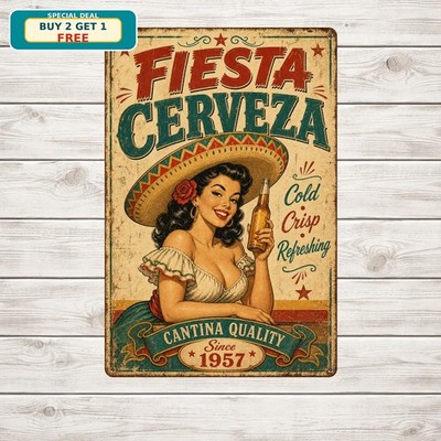 Extra Cold Mexican Lager Beer Beach Bar Pub Metal Sign Plaque