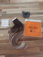 Full Shine 100 Human Hair Tape-In Straight Extension Ombre Brown To Blonde New